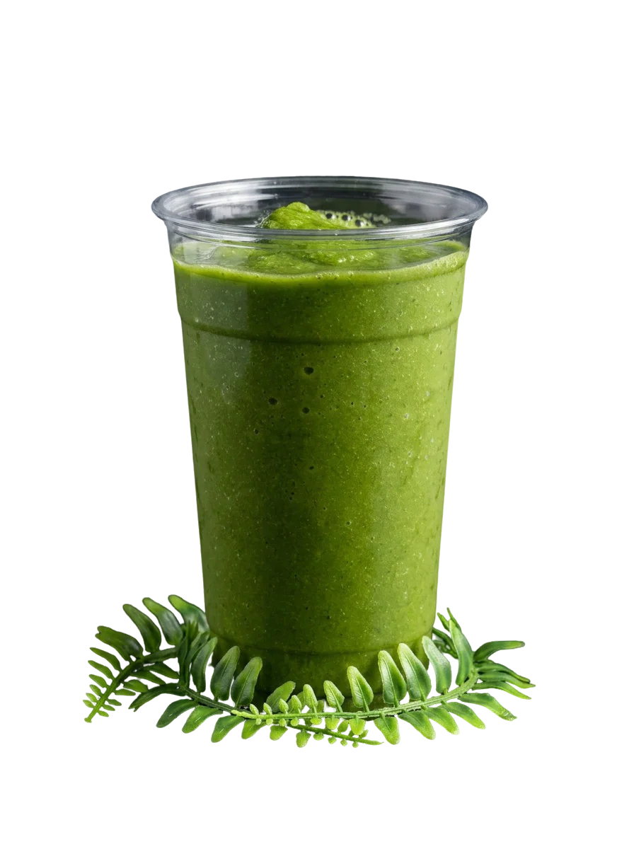Jungle Green smoothie with spinach, pineapple and mango
